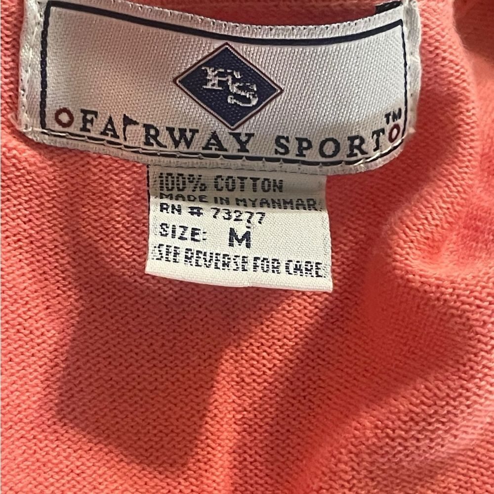 Vintage 100% Cotton Argyle Button up Cardigan from Fairway Sport Size Medium - Picture 4 of 5